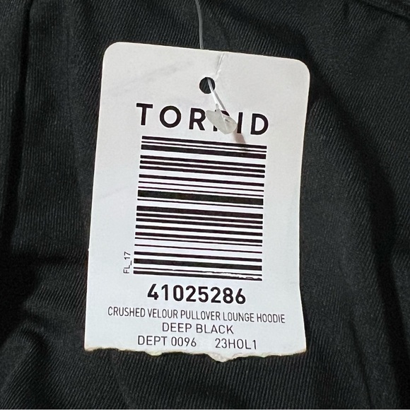 NWT- Torrid Sleep Loungewear Black Crushed Velour Velvet Cozy Pullover Hoodie 2X - Picture 14 of 14